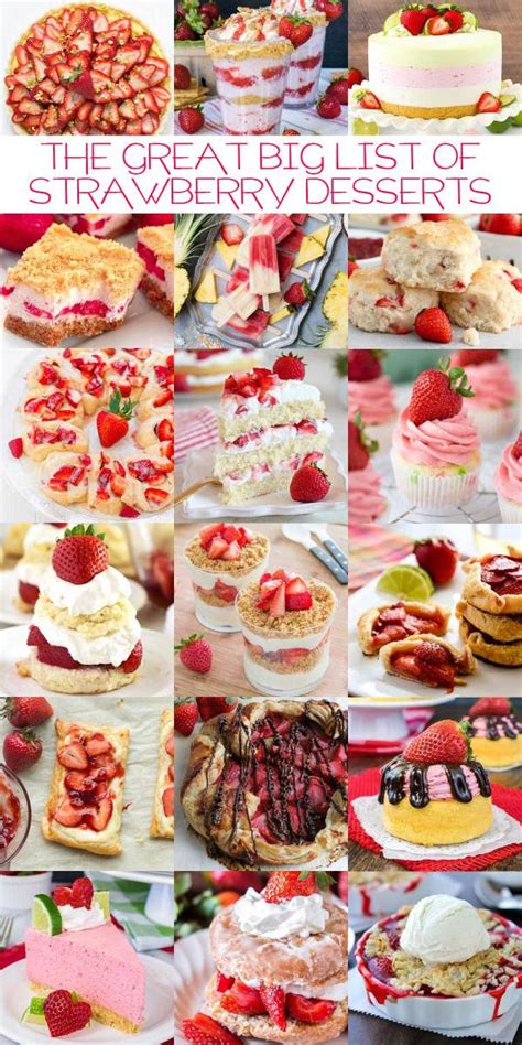 Strawberry Desserts List