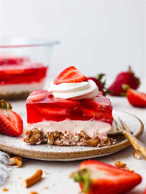 strawberry pretzel salad without cool whip