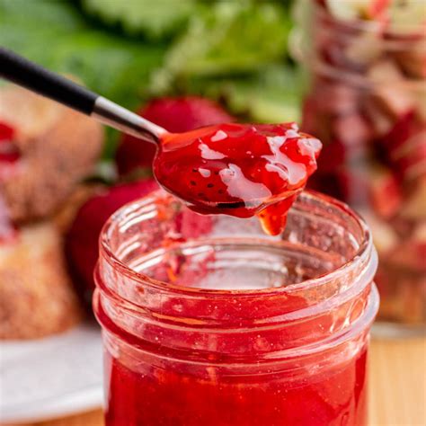 Rhubarb & Strawberry Jam a delightful nopectin recipe with a