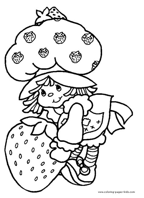 strawberry shortcake coloring pages 1980