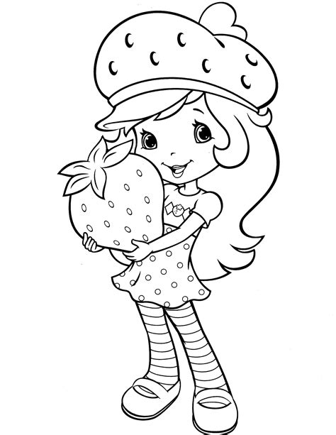 strawberry shortcake drawing page