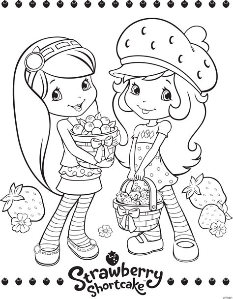 strawberry shortcake girls coloring pages