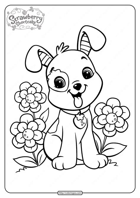strawberry shortcake puppy coloring pages