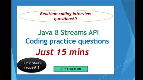 stream api programming questions