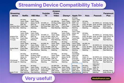Streaming device and browser compatibility checklist
