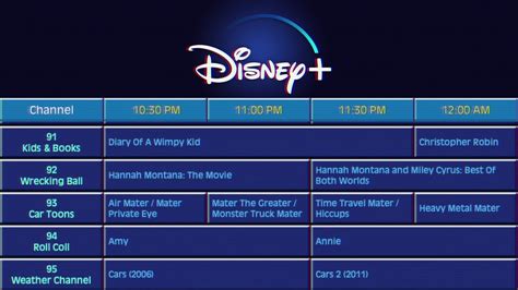 streaming services tv guide disney pacific