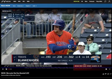streaming tv with nesn