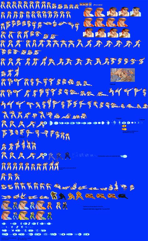 street fighter 2 ryu sprite sheet