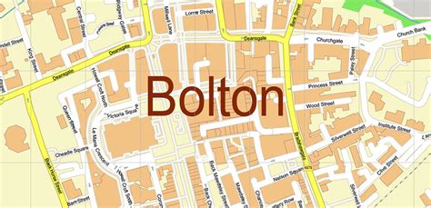 street map of bolton town centre