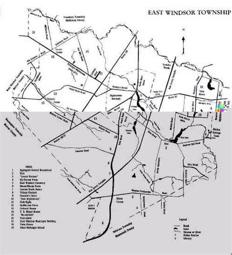 street map of east windsor nj with landmarks