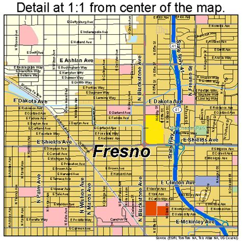 street map of fresno california