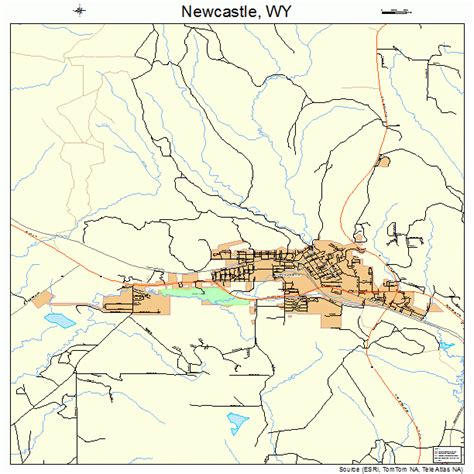 street map of newcastle wyoming