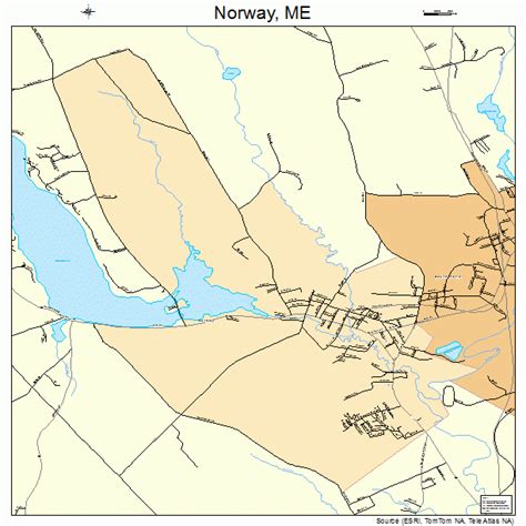 street map of norway maine