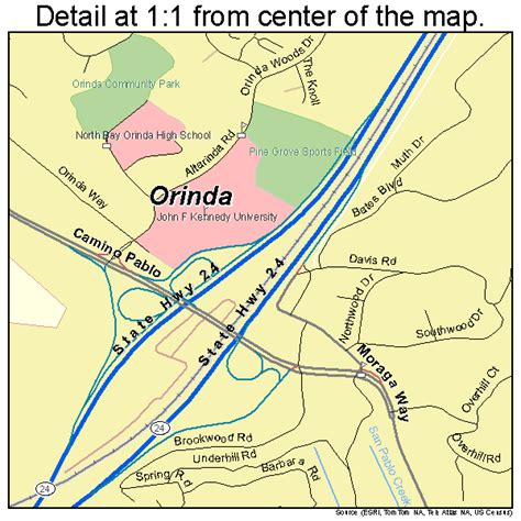 street map of orinda ca
