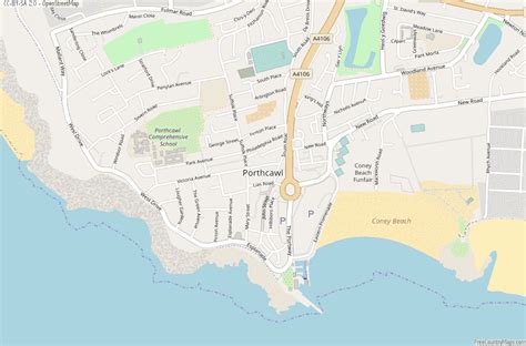 street map of porthcawl town