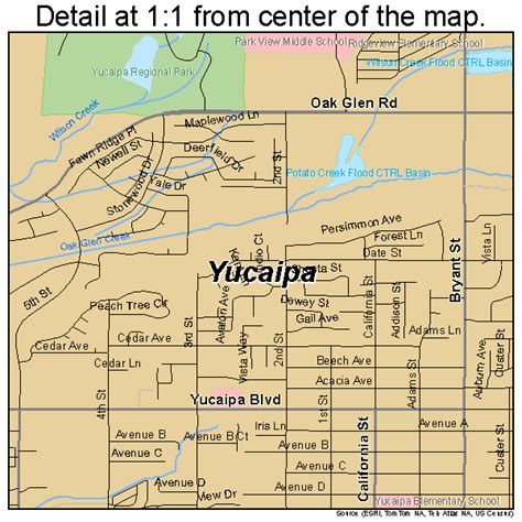 street map of yucaipa california