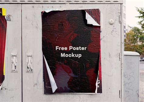 street poster mockup free