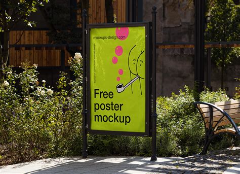 street poster mockup free psd