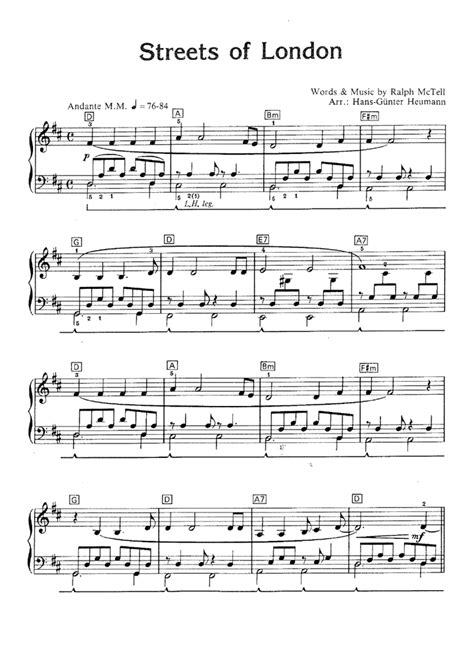 streets of london chords easy