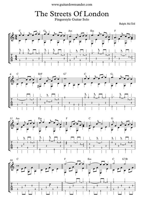 streets of london chords pdf