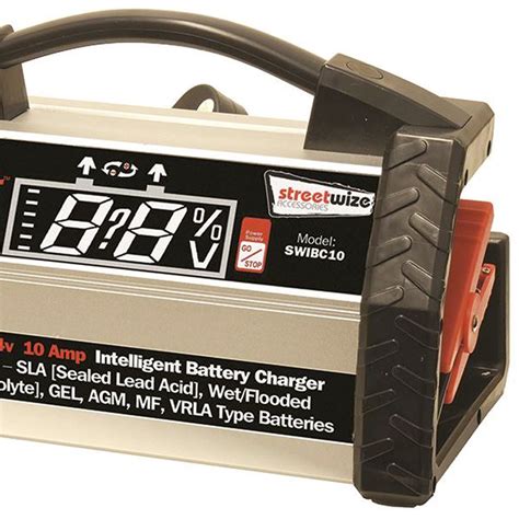 streetwize 12v 10 amp battery charger