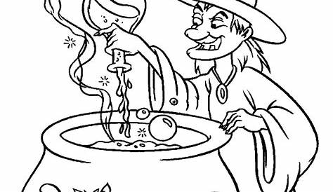 30 Disegni di Streghe da Colorare | Witch coloring pages, Halloween