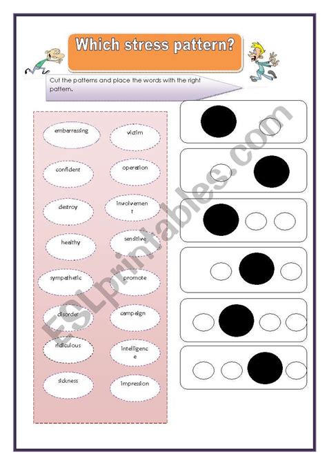 stress patterns in english exercises