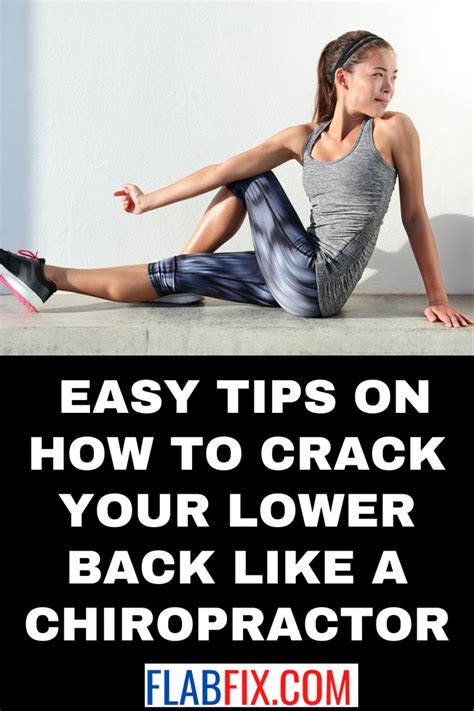 stretches to crack lower back