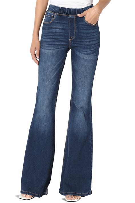 stretchy high rise jeans