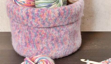 Anleitung für eine Strickfilztasche mit Streifen | Filztasche stricken