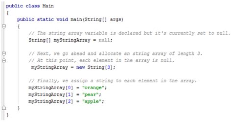 string array example