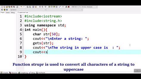String C++ Uppercase