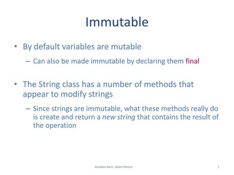 String Class Is Immutable