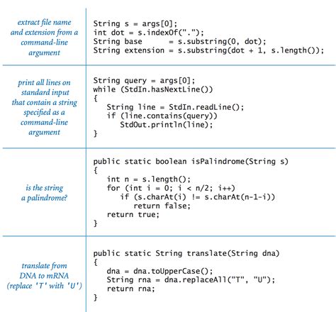 String Coding Examples