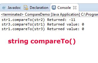 String Compareto Examples