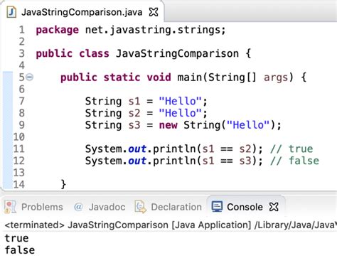 String Comparison Online Java