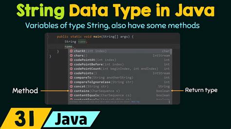 String Data Type Java Function