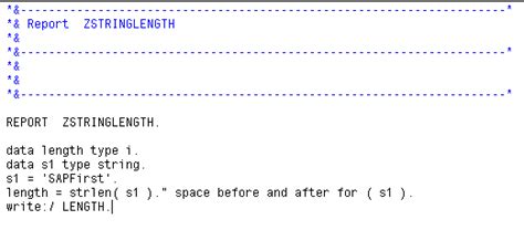 String Data Type Length In Sap