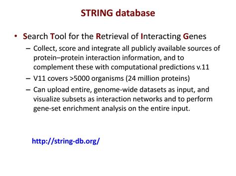 String Database Score