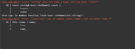 string does not name a type cpp