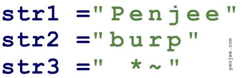 string example code