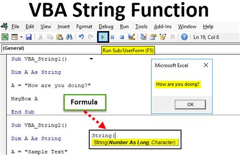 String Excel Vba