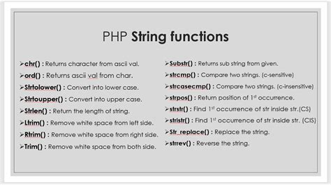 string function with example in php