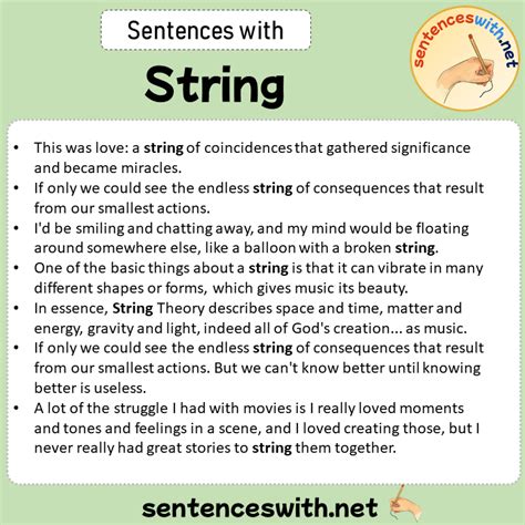 String In A Sentence