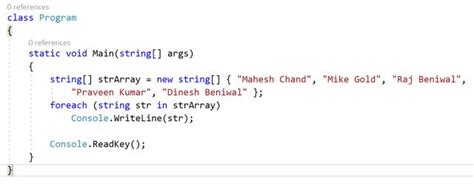 String In C# With Example