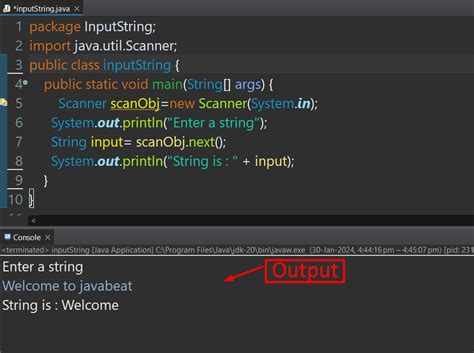 string input statement in java