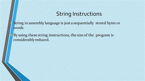 String Instructions Examples