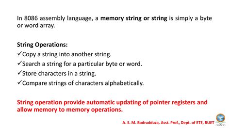 String Instructions In 8086 Pdf