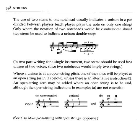 String Instruments Double Stop Notes