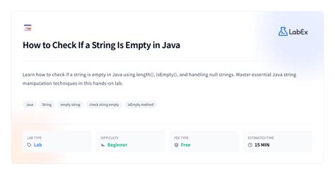 String Java Empty